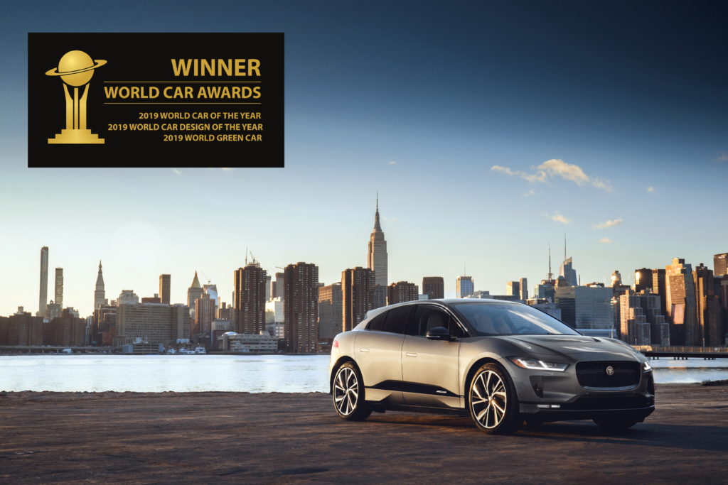 Historischer Dreifachsieg für Jaguar I-PACE* bei den World Car Awards 2019 in New York